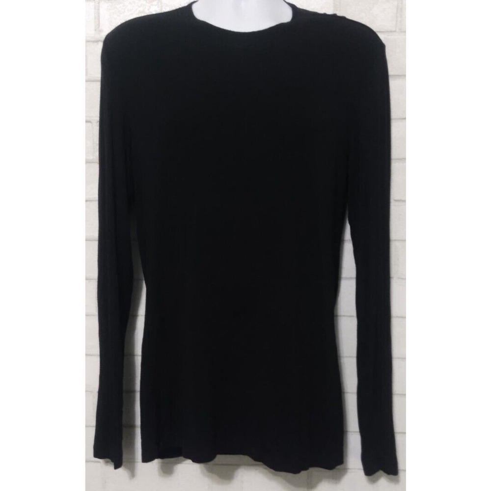 Cherokee Workwear Unisex Shirt Size Small Black Long Sleeve 2 Way Stretch